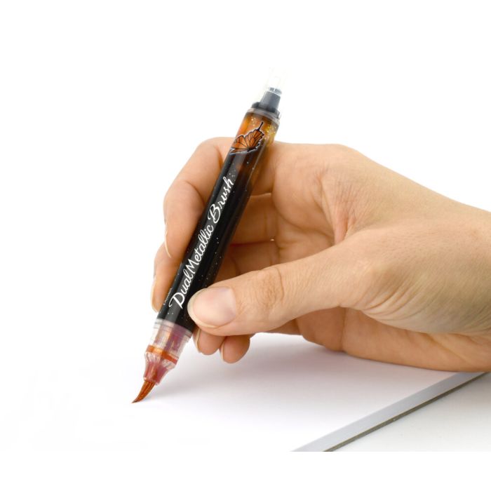 Pentel Dual Metallic Brush Pen - Silver - XGFH-DZX image 4