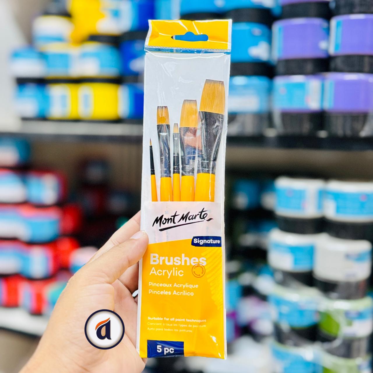 Mont Marte Acrylic Brush Set 5pce image 7