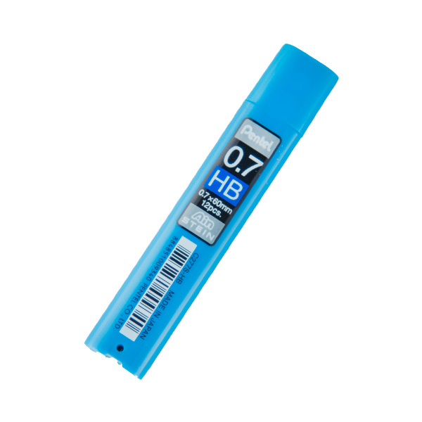 Pentel Refill Lead Ain Stein 0.7mm-HB (12PCS/Tube) - C277S-HBX image 2