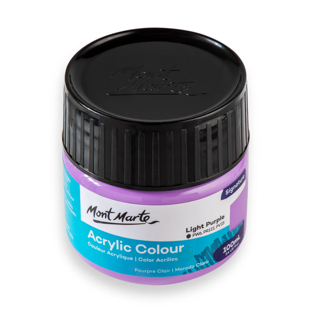 Mont Marte Acrylic Colour Paint 100ml Light Purple image 2