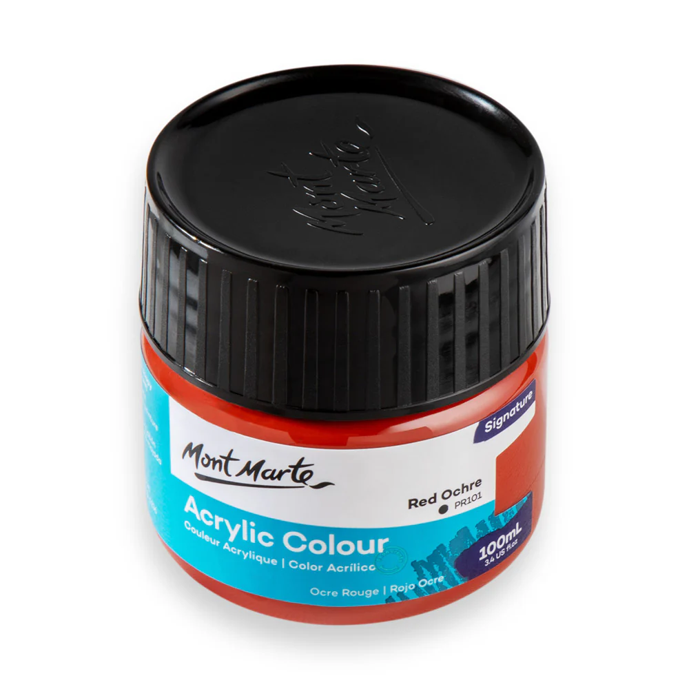 Mont Marte Acrylic Colour Paint 100ml Red Ochre image 2