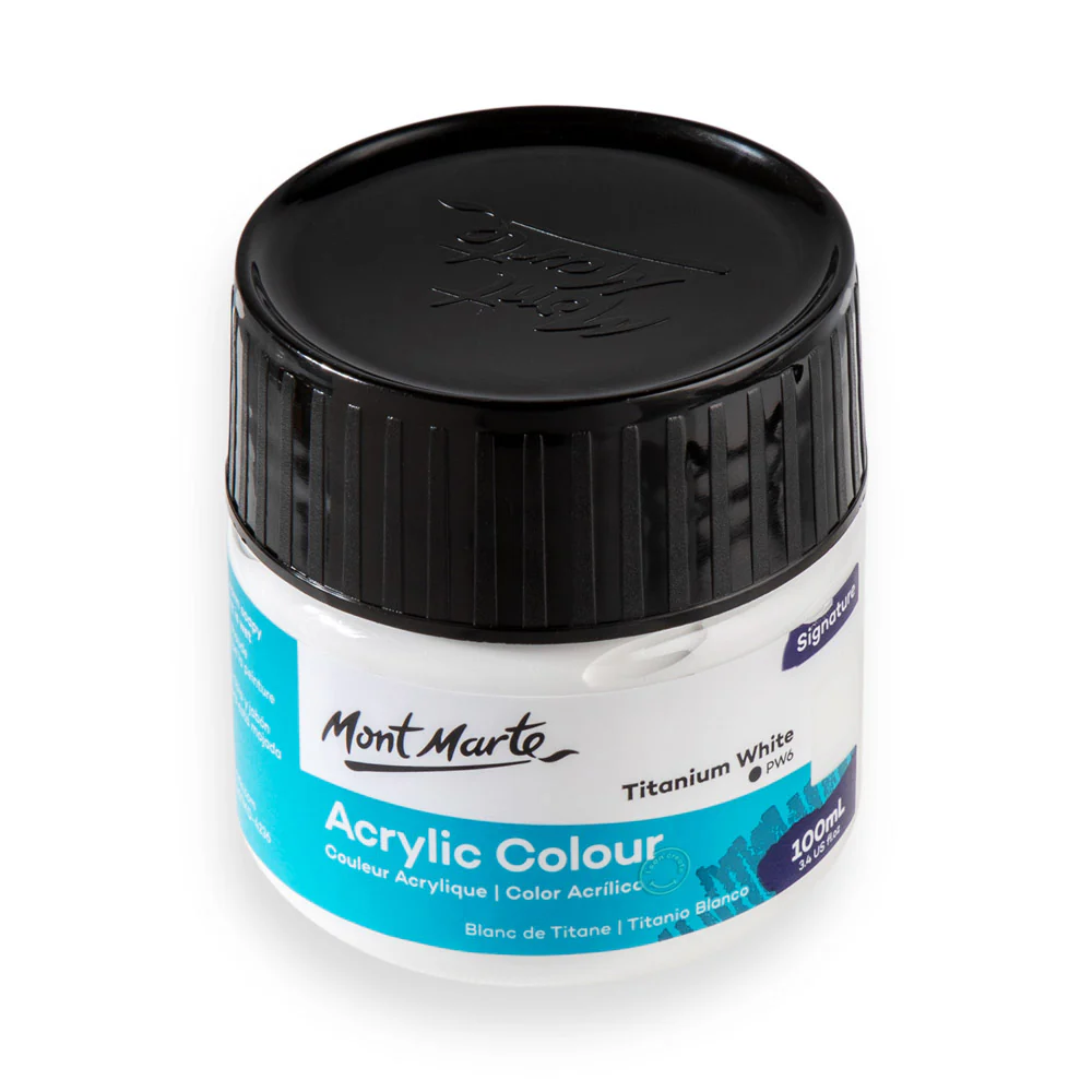 Mont Marte Acrylic Colour Paint 100ml Titanium White image 2