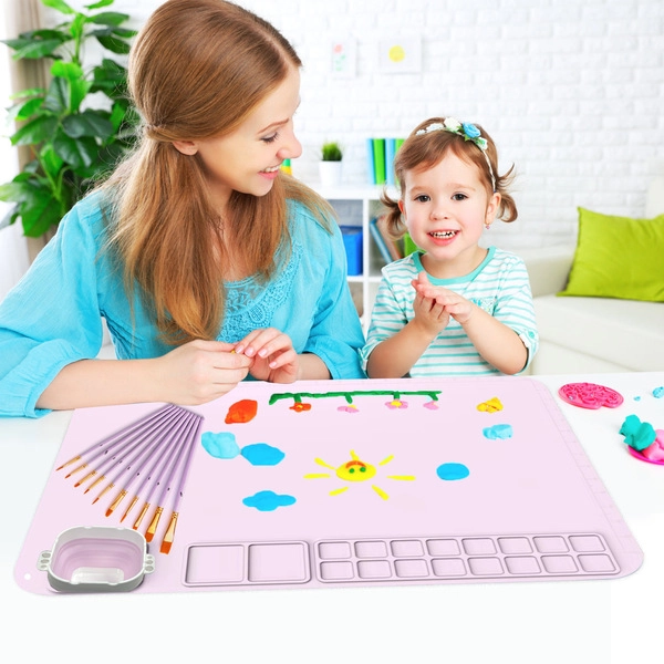 Silicone Painting Mat with Cup image 7