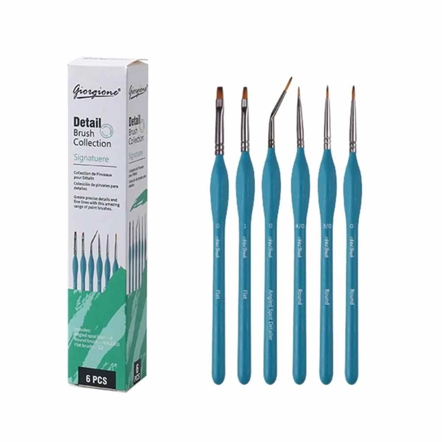 Giorgione Mini Detail Brush Set 6pc G-MX06-1 image 5