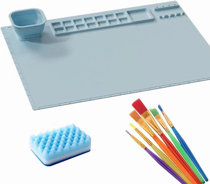 Silicone Painting Mat with Cup image 6