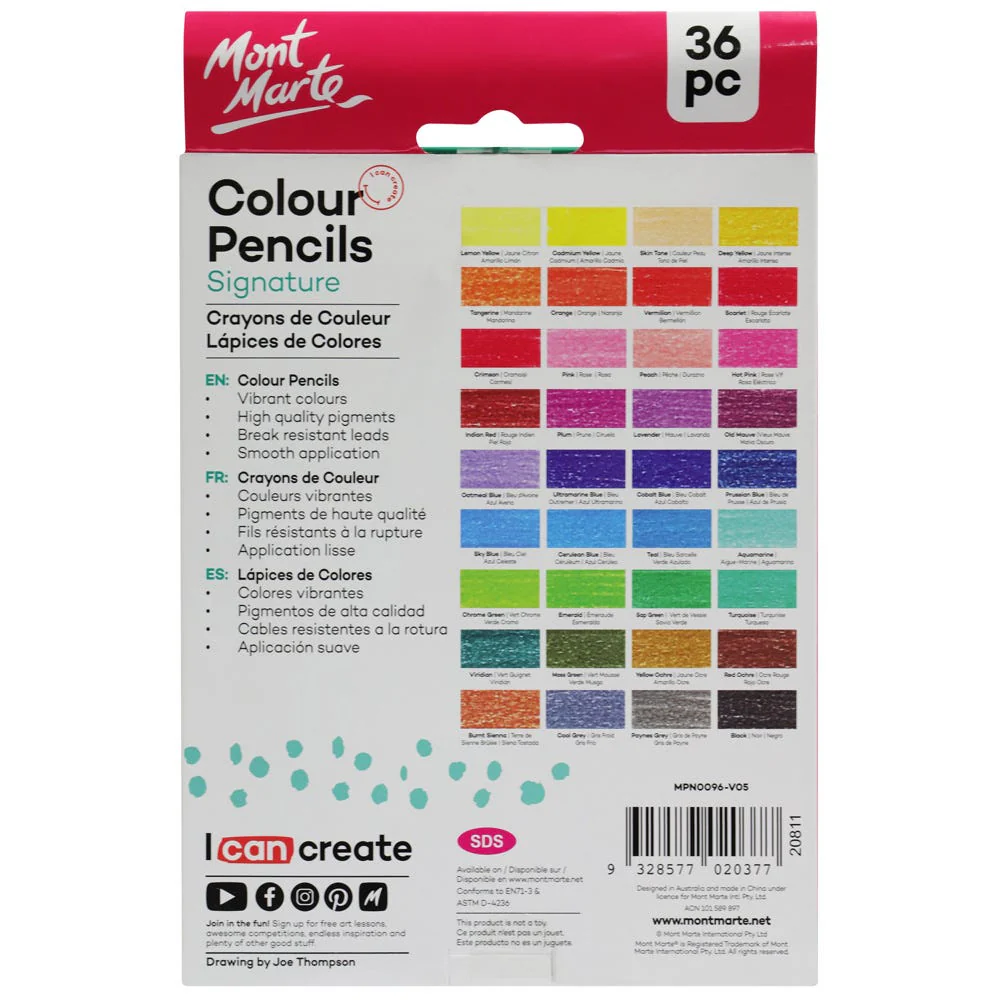 Mont Marte Colour Pencils 36pc image 7