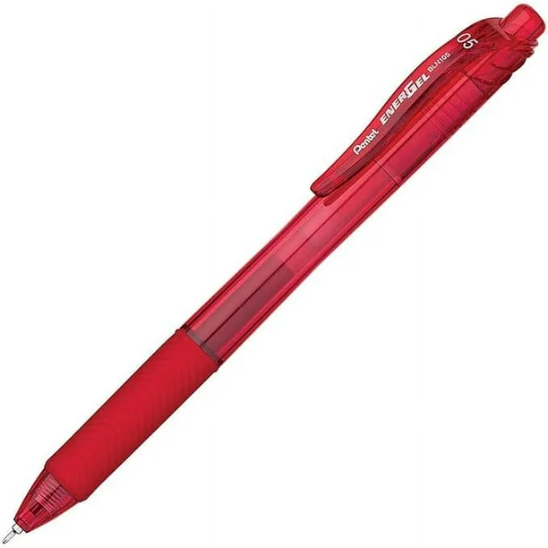 Pentel Energel Gell Pen Red Ink (0.5mm) - 1 Pcs - BLN105-BX image 3