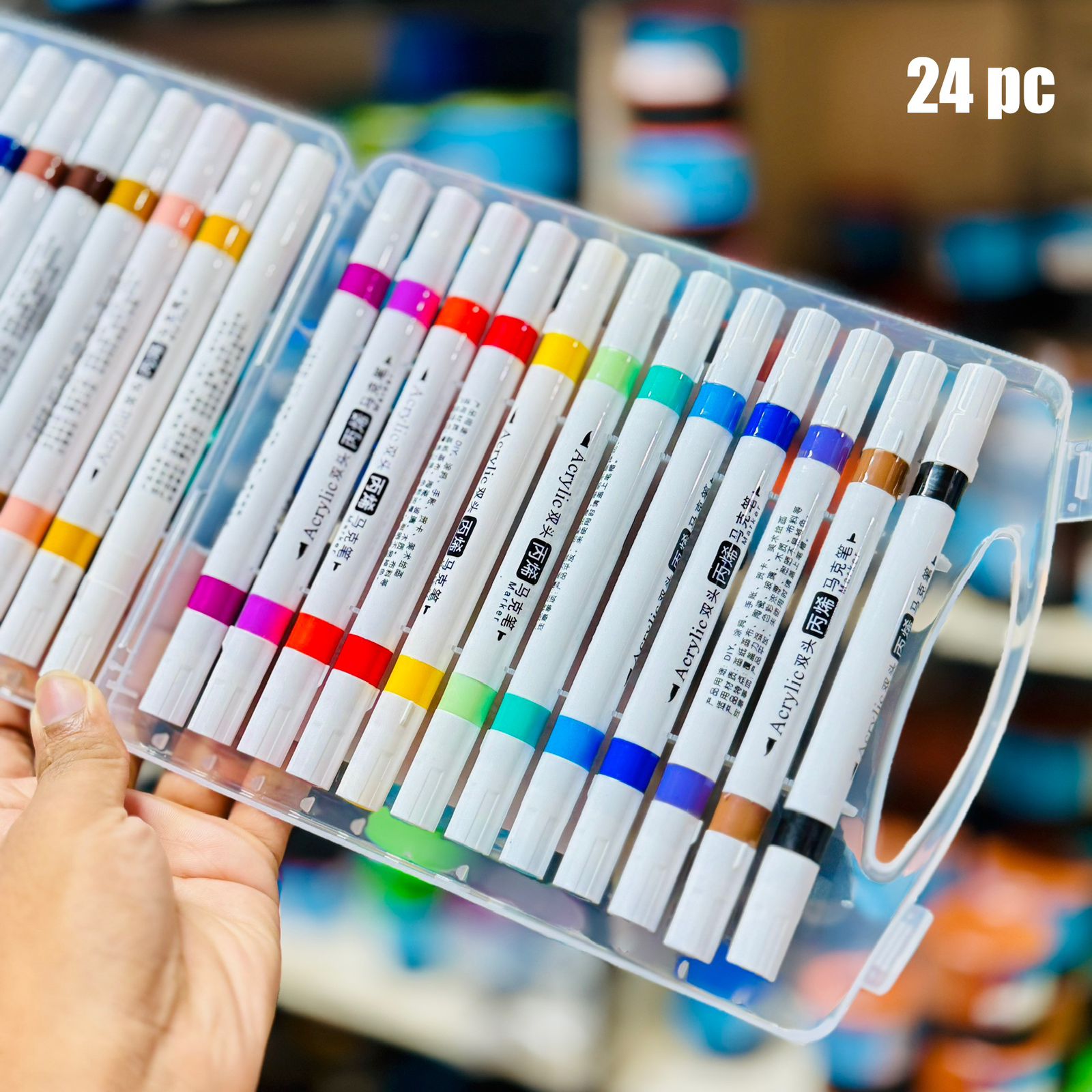 Dualtipe Acrylic Marker M6140-24 Colour Set image 3