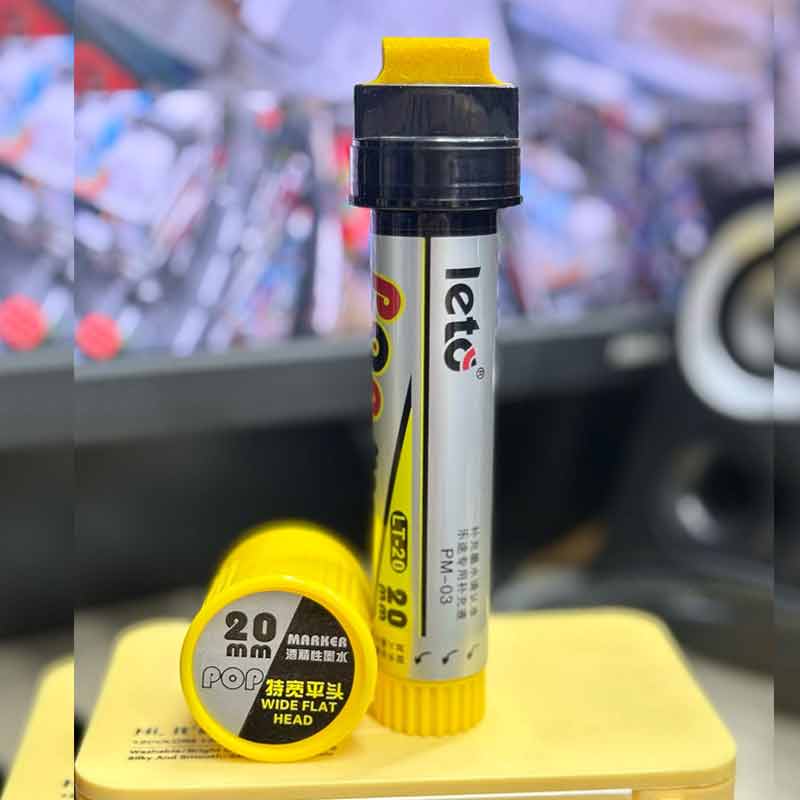 Leto Pop Marker 20mm Lemon Yellow image 2