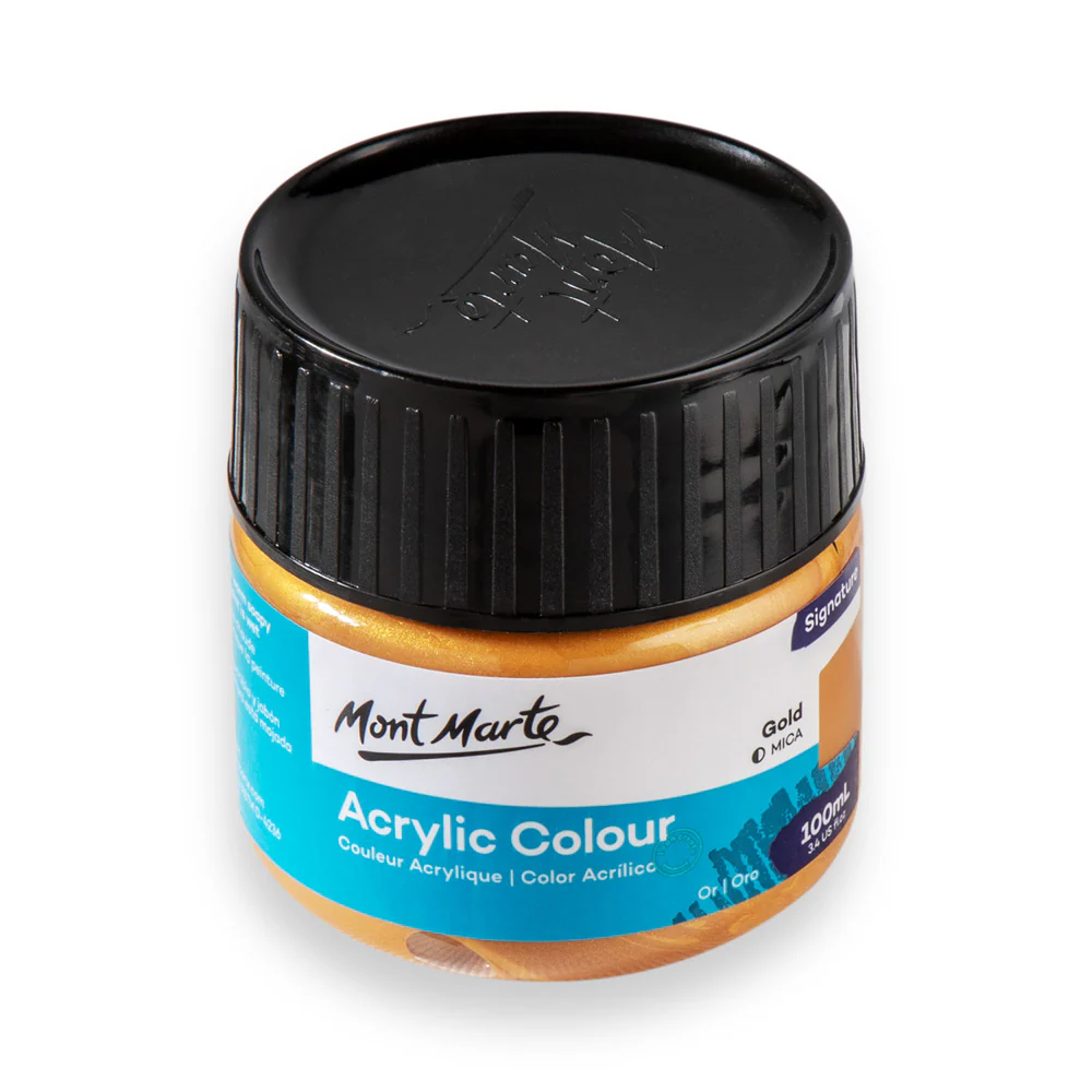 Mont Marte Acrylic Colour Paint 100ml Gold image 2