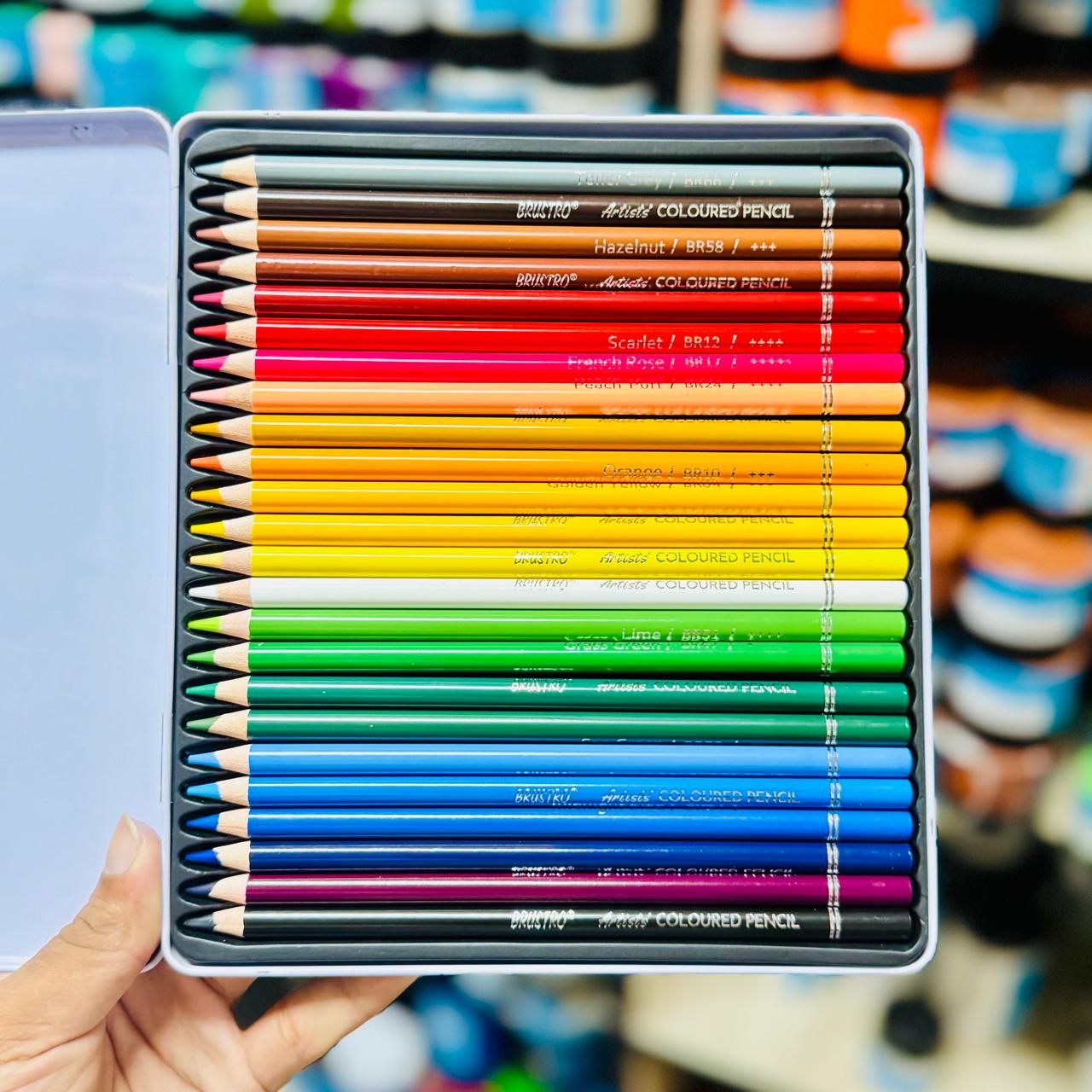 BRUSTRO Artists Coloured Pencils – Set of 24 image 3