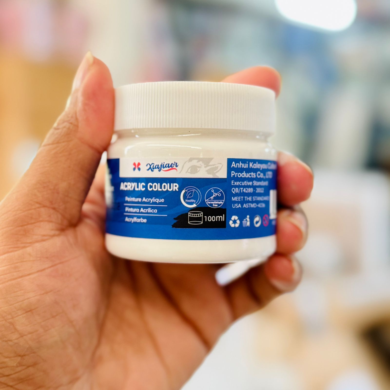 Xiajiaer Acrylic Colour 100ml White image 2