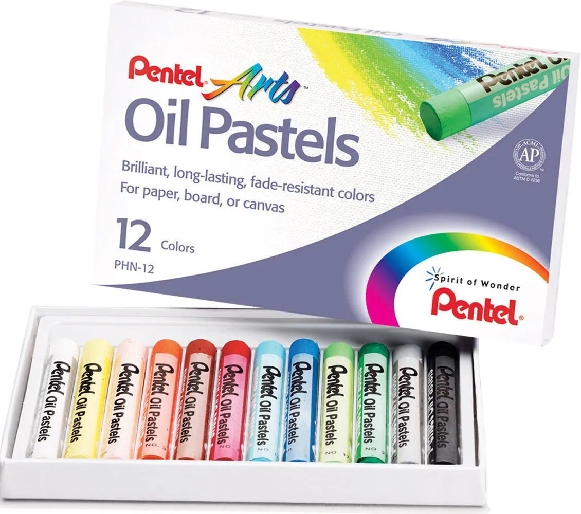 Pentel Artist Oil Pastel 12 Color Set - PHN-12ASE image 2