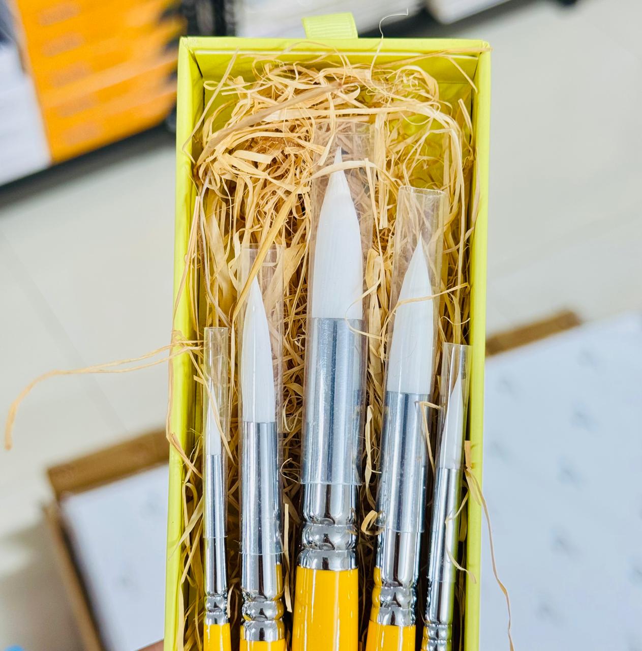 Himi Round Shape Brush Set 5pc Yellow image 3