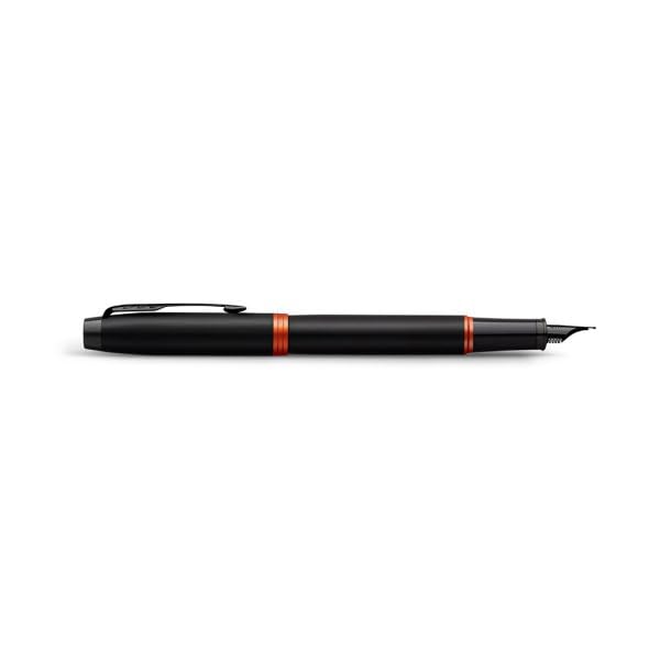 Parker IM Flame Orange Black Trim Fountain Pen – Medium Nib image 4