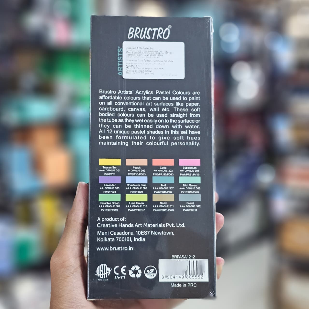 Brustro Artists Acrylic Pastel Colour Set 12x12ml image 3