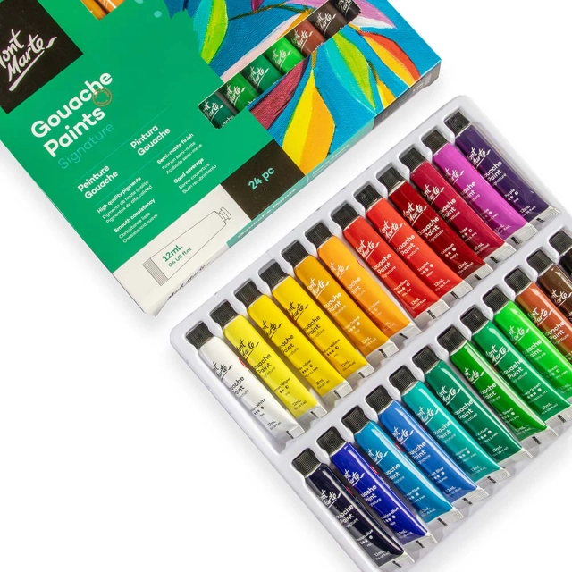 Mont Marte Gouache Paints 24pc x 12ml image 5