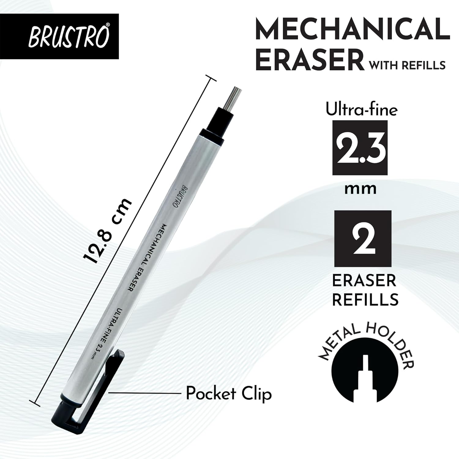 BRUSTRO Mechanical Precision Retractable Zero Eraser | 2.3mm image 4