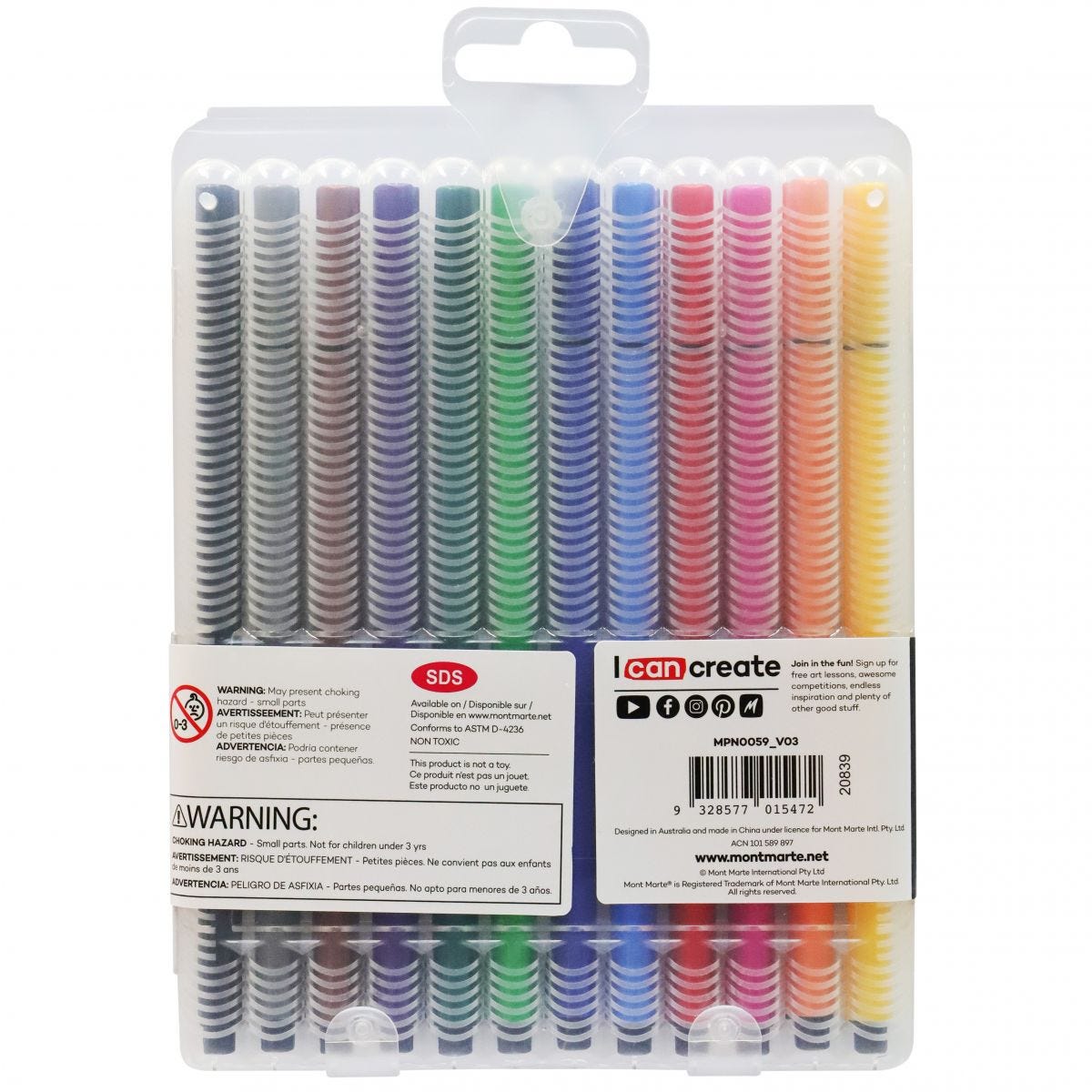 Mont Marte Fine Tip Markers 12pc image 2