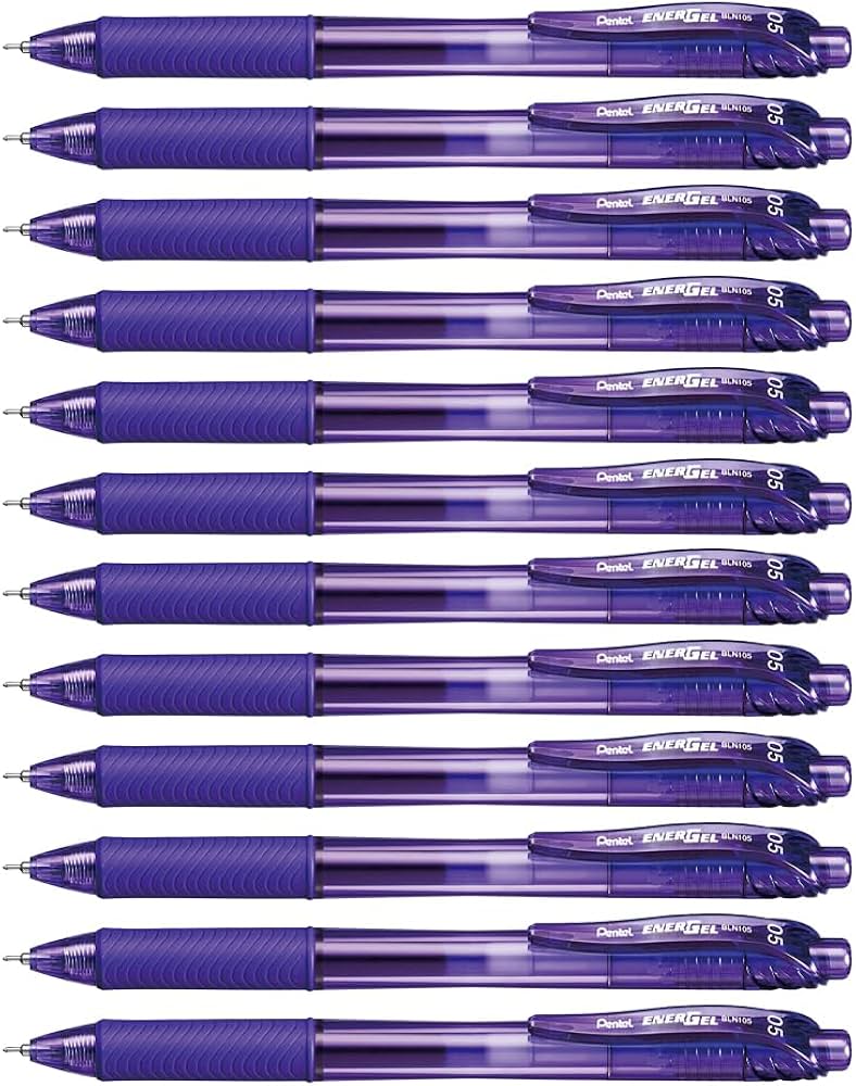Pentel Energel Gell Pen Violet Ink (0.5mm) - 1 Pcs - BLN105-VX image 2