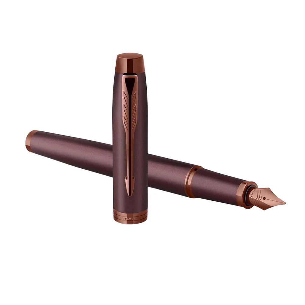 Parker IM Monochrome Burgundy Trim Fountain Pen - Fine Nib image 4