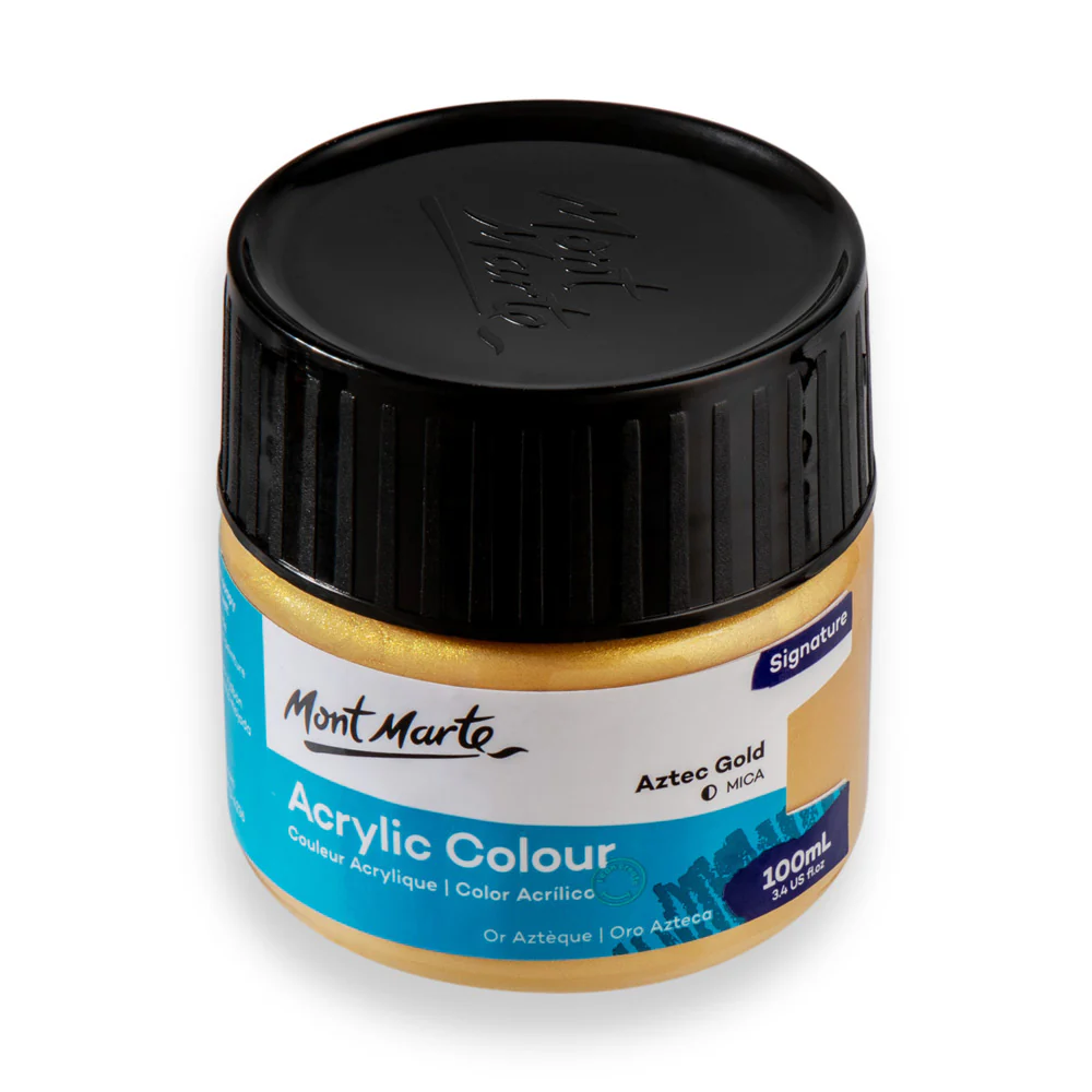 Mont Marte Acrylic Colour Paint 100ml Aztec Gold image 2