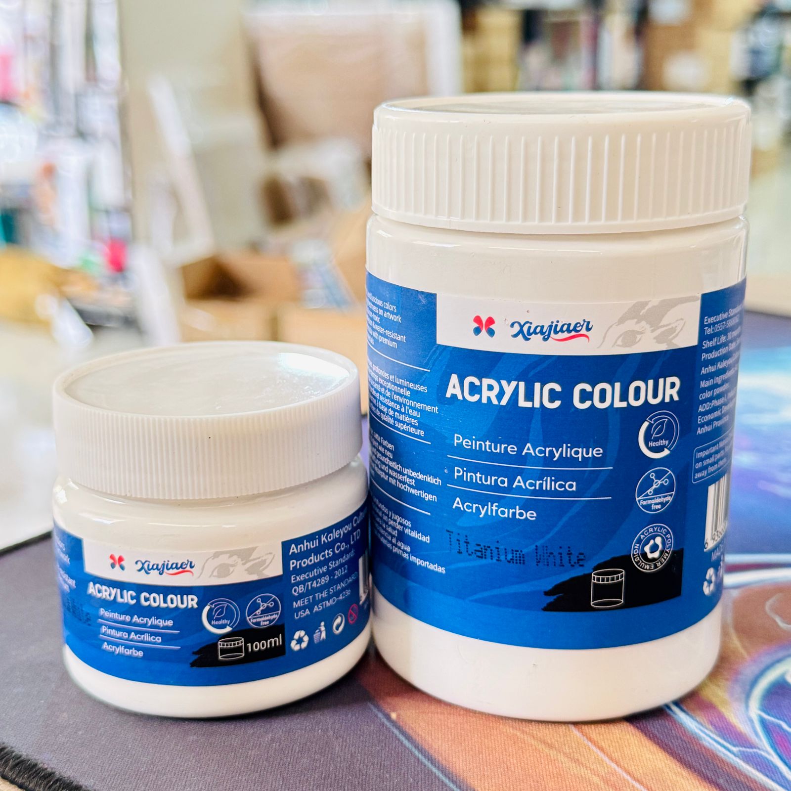 Xiajiaer Acrylic Colour 100ml White image 4