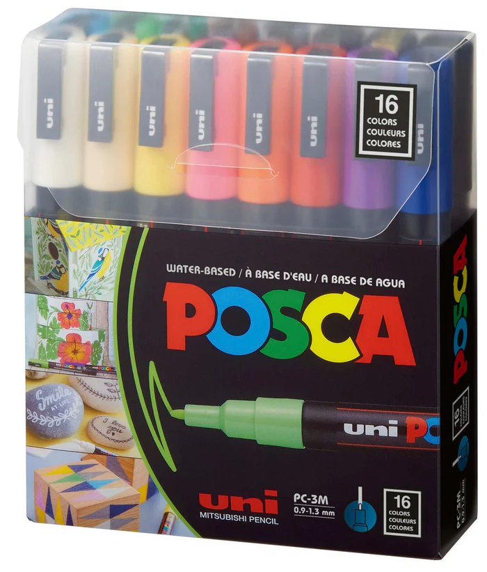 Posca Acrylic Paint Marker PC-3M Fine Set 16 Colours image 3
