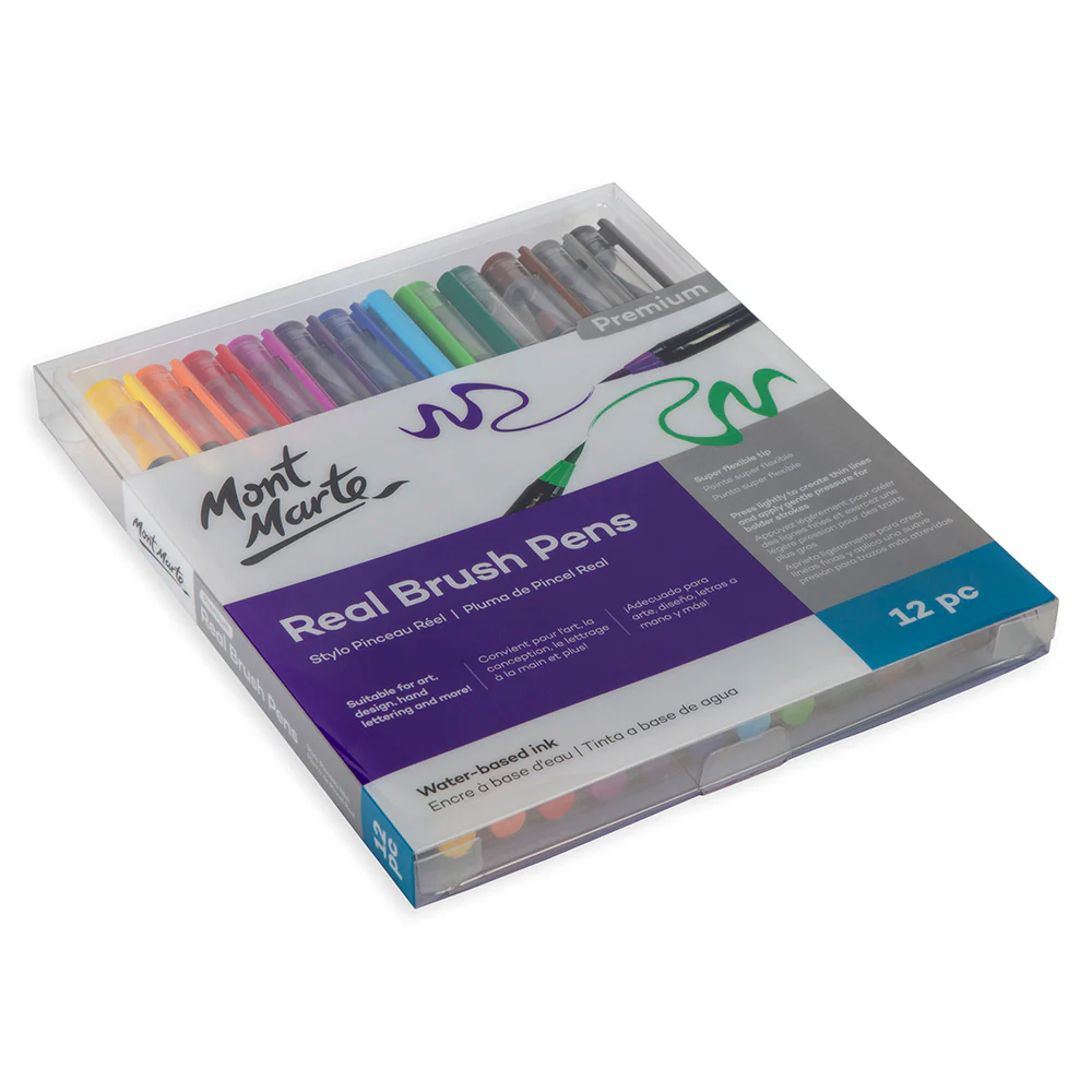 Mont Marte Real Brush Pens 12pc image 2