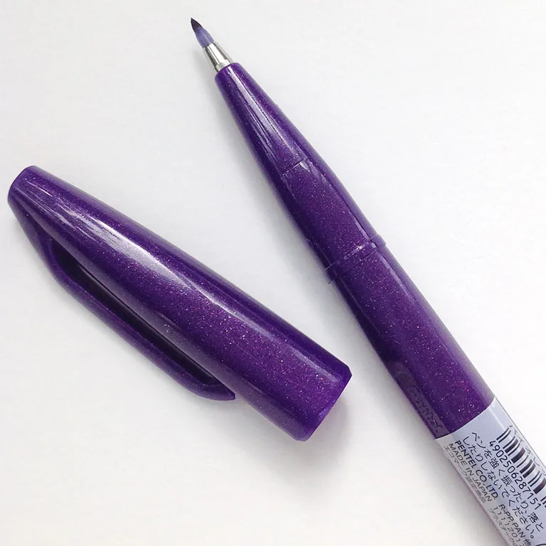 Pentel Brush Tip Sign Pen - Violet image 2