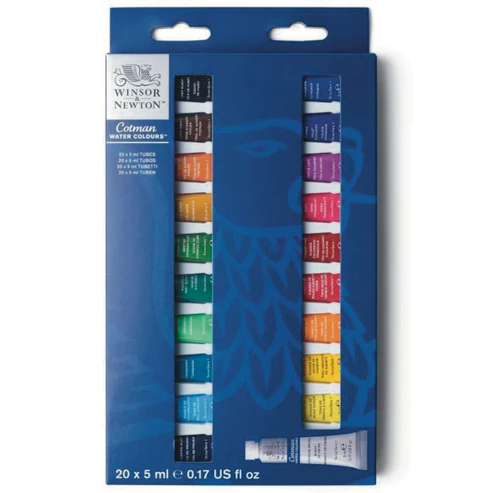 Winsor and Newton COTMAN Watercolour Set of 20 x 5ml image 2