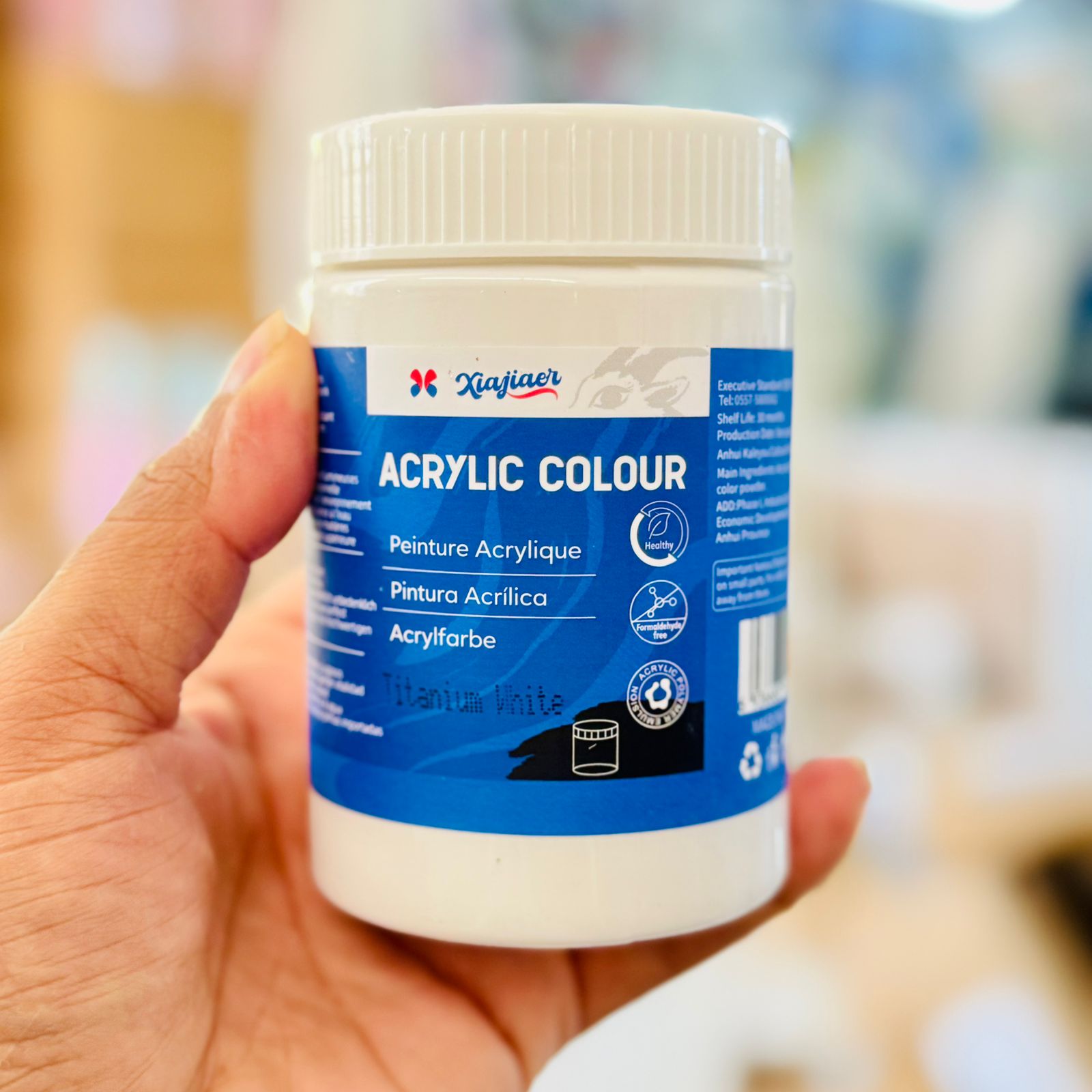 Xiajiaer Acrylic Colour 300ml White image 2