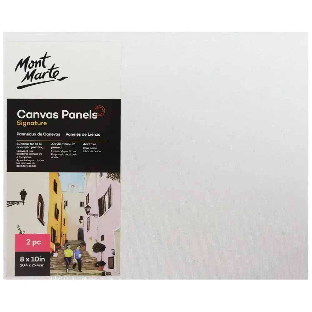 Mont Marte Canvas Panels 2pc 20.4x25.4cm (8x10in) image 2