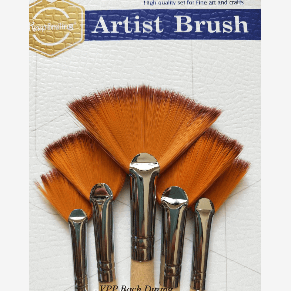 Keep smiling Artist Fan Brush Set 5pc image 2