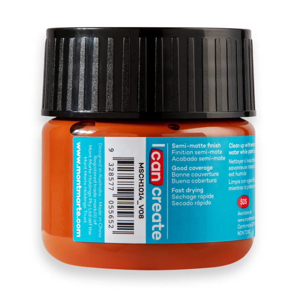 Mont Marte Acrylic Colour Paint 100ml Burnt Sienna image 3