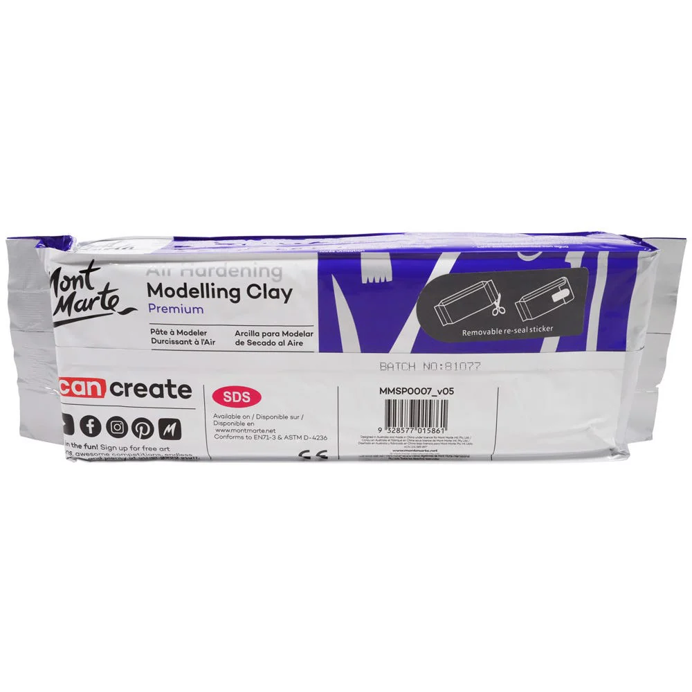Mont Marte Air Hardening Modelling Clay 500g White image 2