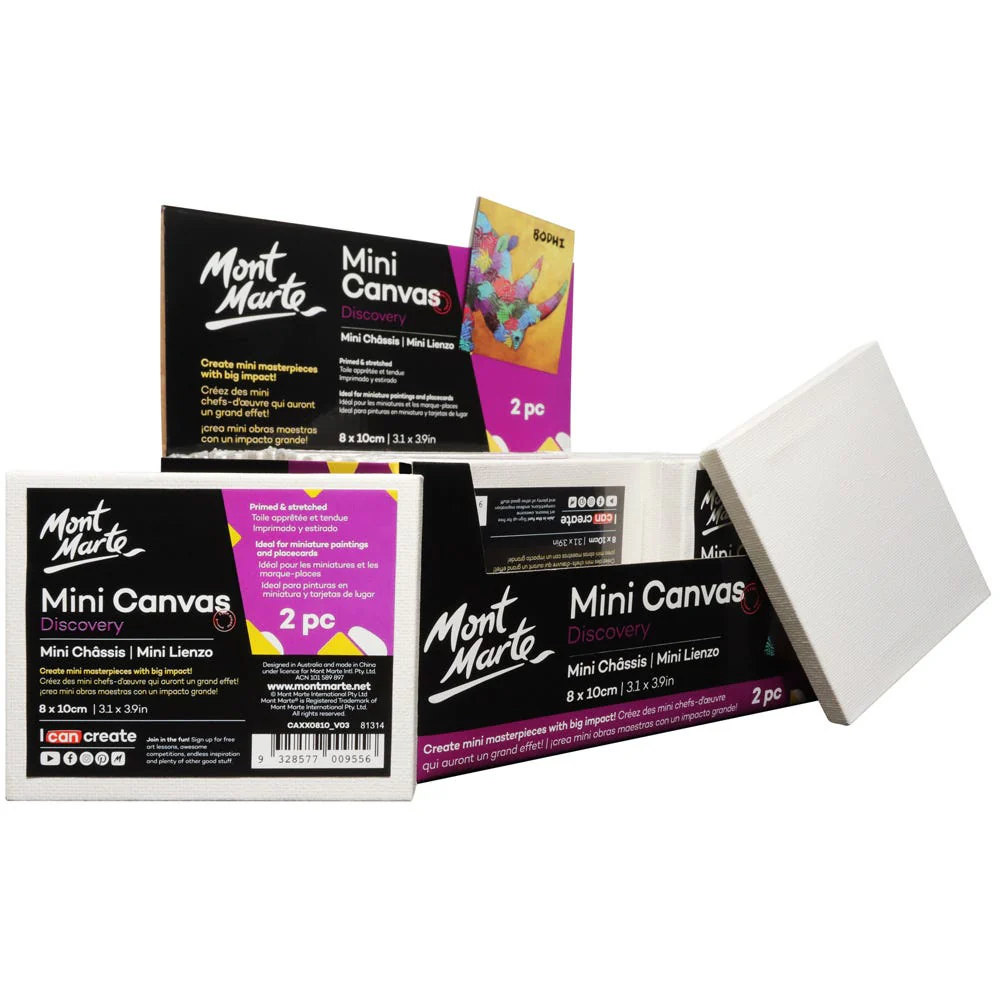 Mont Marte Mini Canvas 8 x 10cm (3.1 x 3.9in) 2pce image 6