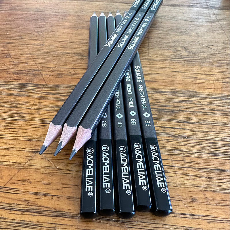 Acmeliae 8pcs pencil set Leads: 2H,H,HB,B,2B,4B,6B,8B lead image 4