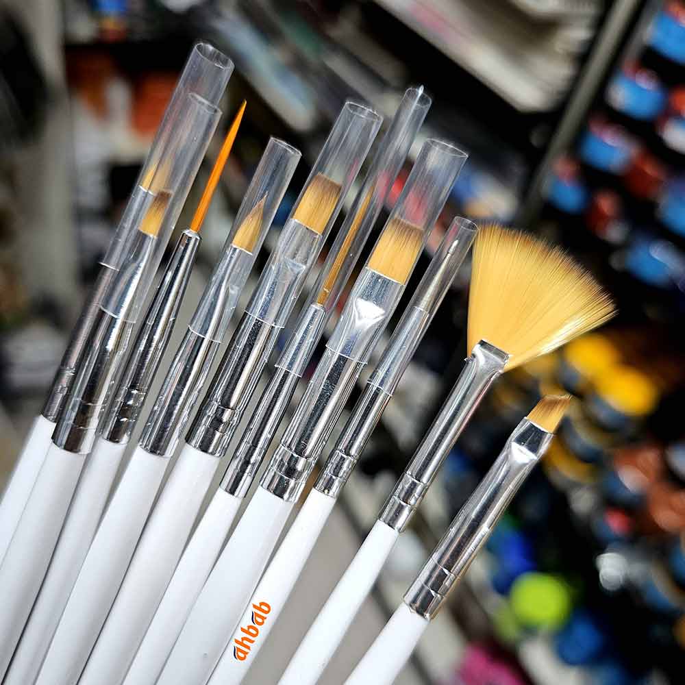 Keep Smiling White Mini Combo Brush Set 10pc image 3
