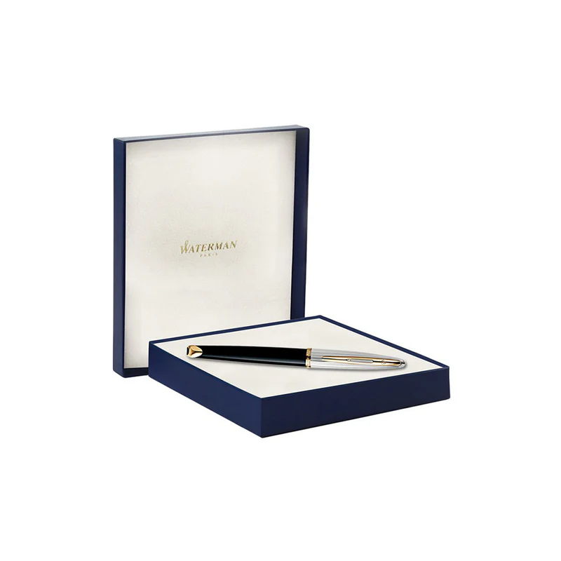 Waterman Carene Deluxe Black GT Fountain Pen – 18Kt Gold Medium Nib image 1
