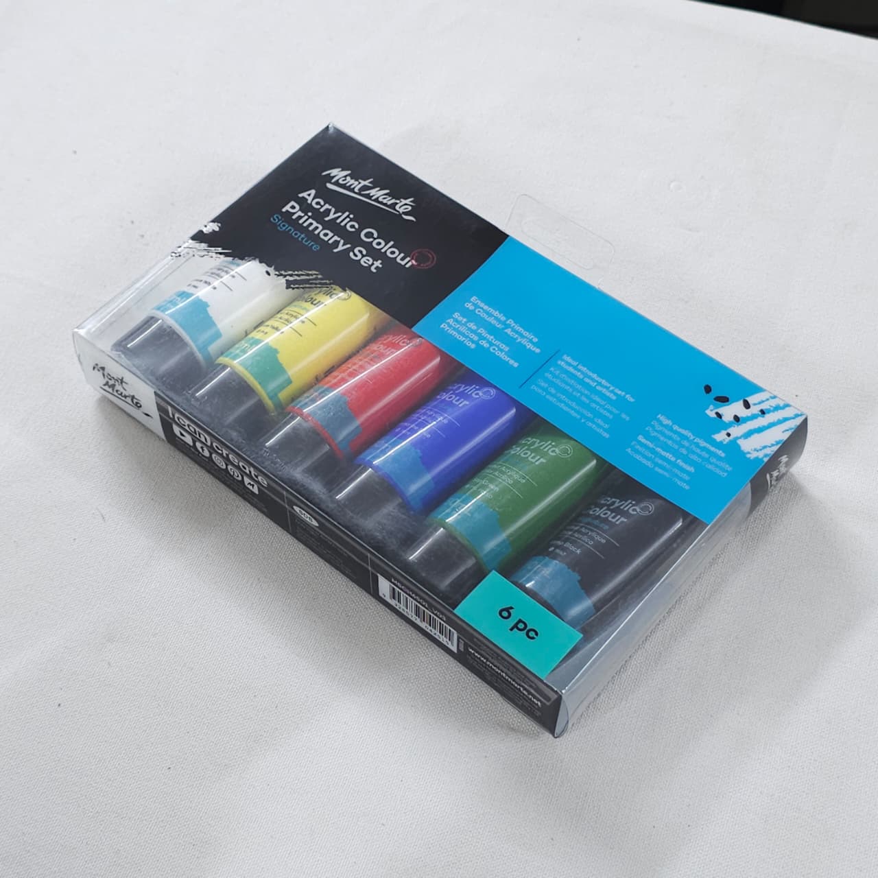 Mont Marte Acrylic Colour Primary Paint Set 6pc x 50ml image 2