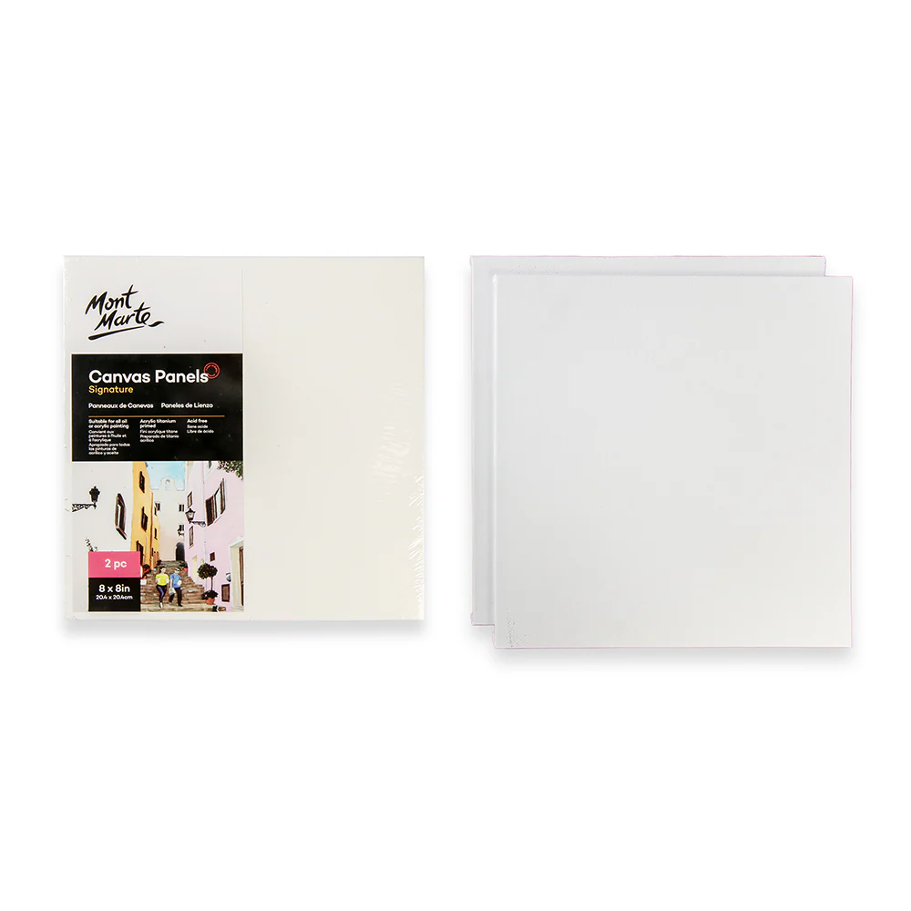 Mont Marte Canvas Panels 2pc 20.4x20.4cm (8x8in) image 2