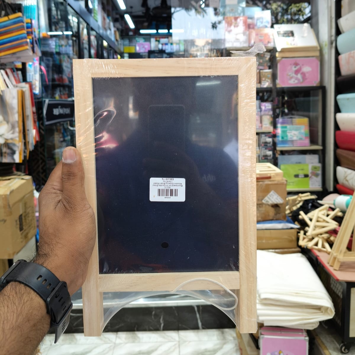 Blackboard Double-Sided Wooden Drawing Board Easel 7.5x10 Inch image 4