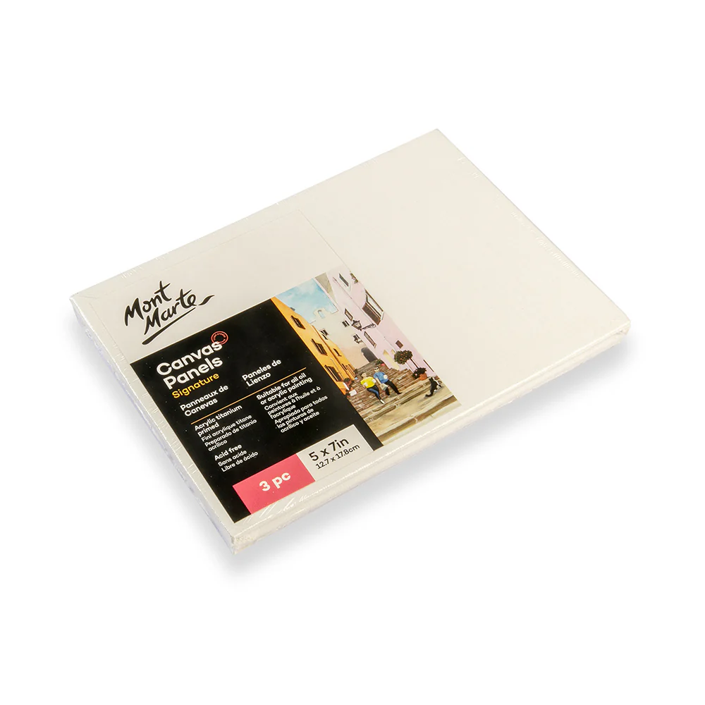 Mont Marte Canvas Panels 3pc 12.7x17.8cm (5x7in) image 4