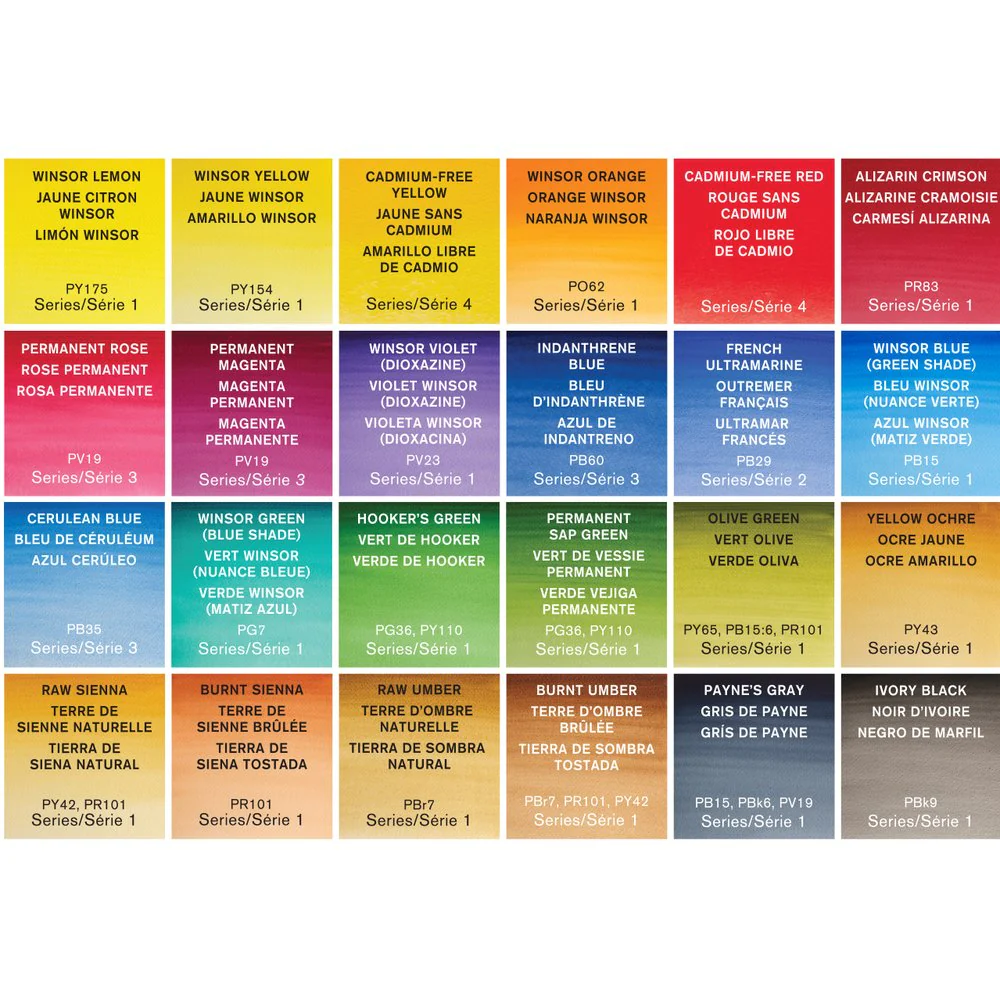Winsor and Newton Professional Watercolour Set Complete Travel Tin - 24 Half Pans image 4