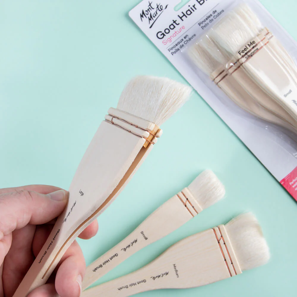 Mont Marte Goat Hair Brush Set 3pce image 3