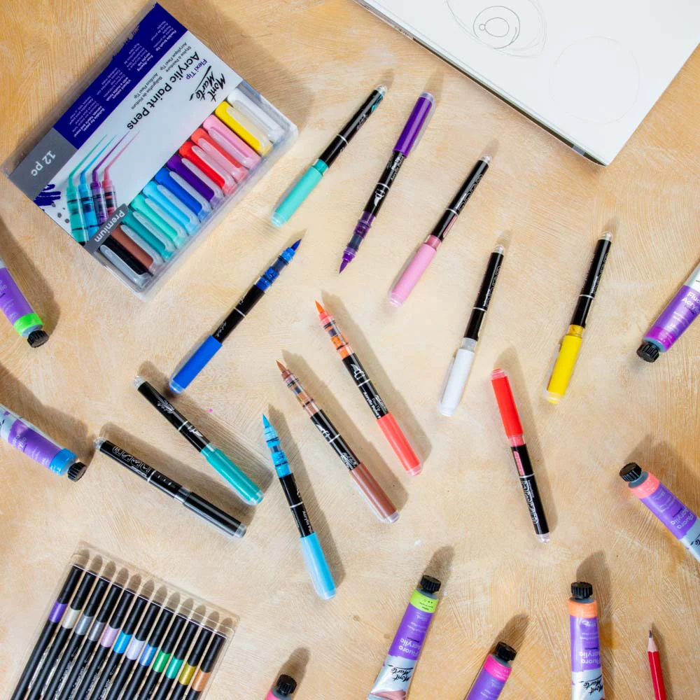 Mont Marte Flexi Tip Acrylic Paint Pens 12pc image 3