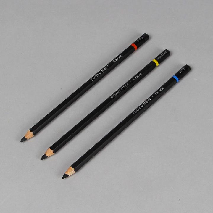 Camel Black Charcoal Pencils medium/soft/hard image 2