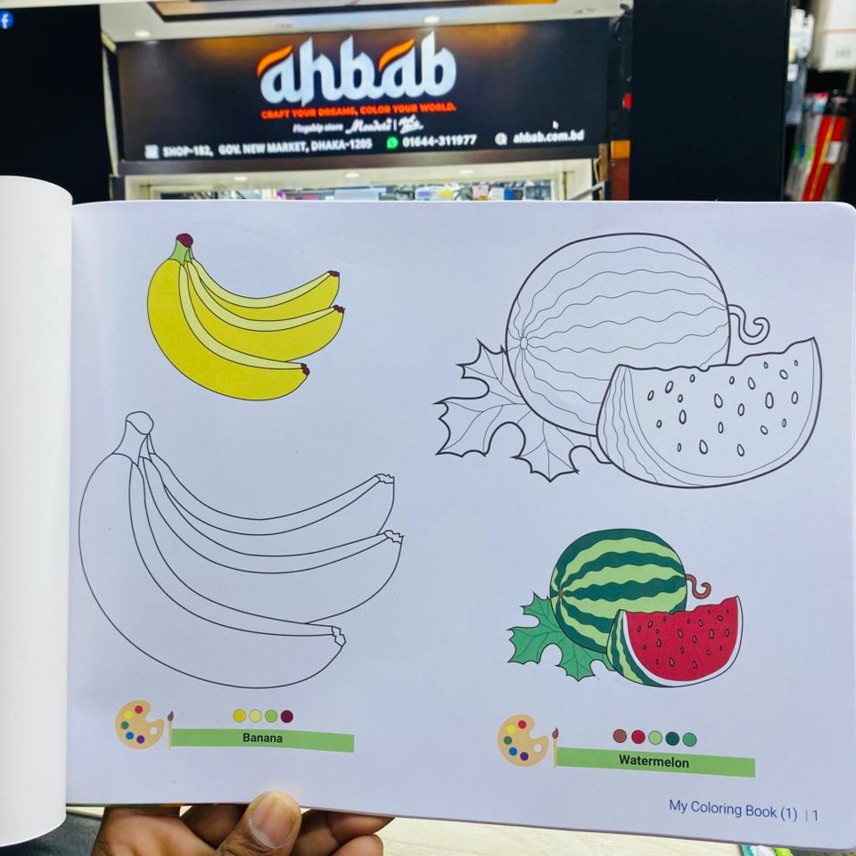 Coloring Drawing Book Fruits image 2