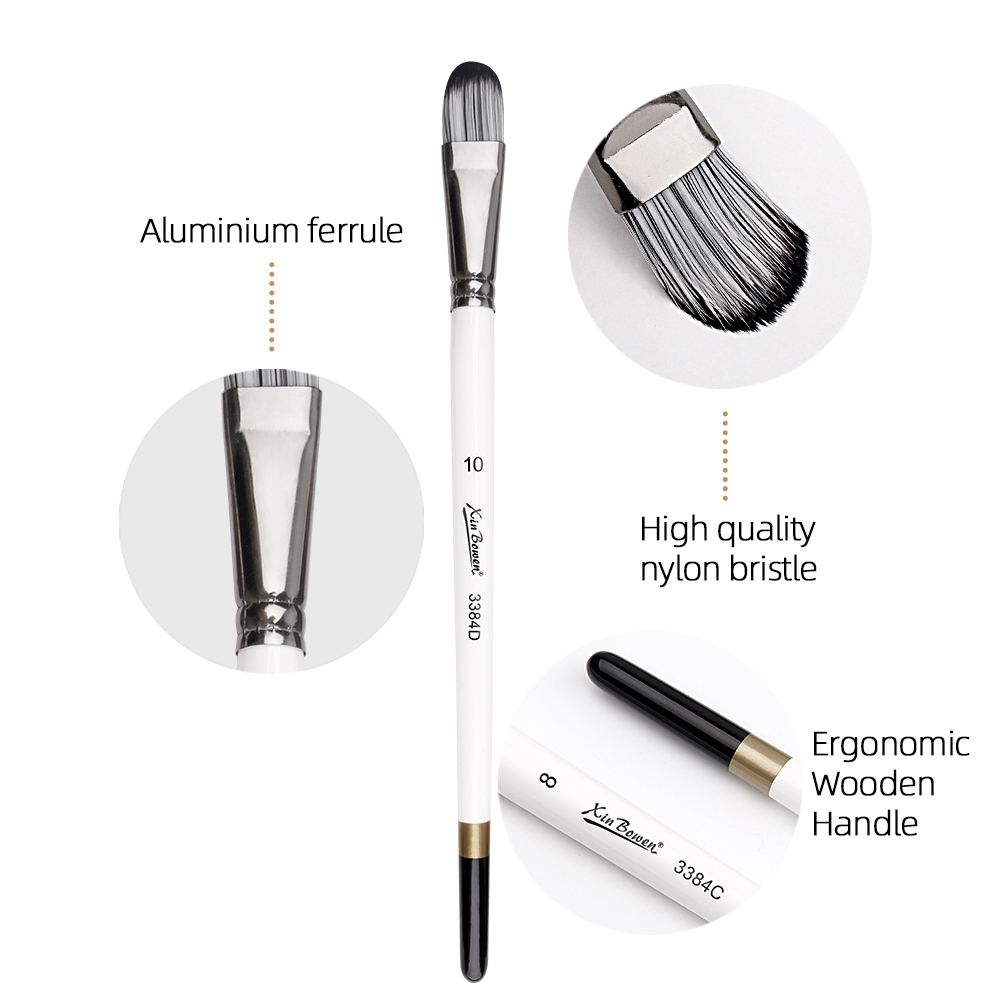 Xin bowen Silver Body Oval Brush set 7pc image 2